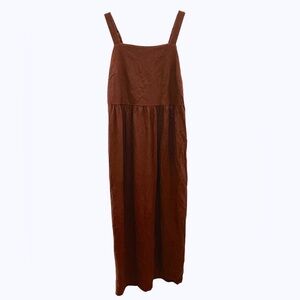 Sonoma Brown Maxi Pinafore Sundress